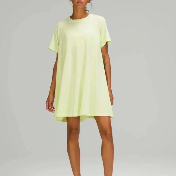 Lululemon All Yours Tee Dress Size 2 Loose Fit  Crispin Green Oversized - Picture 1 of 11